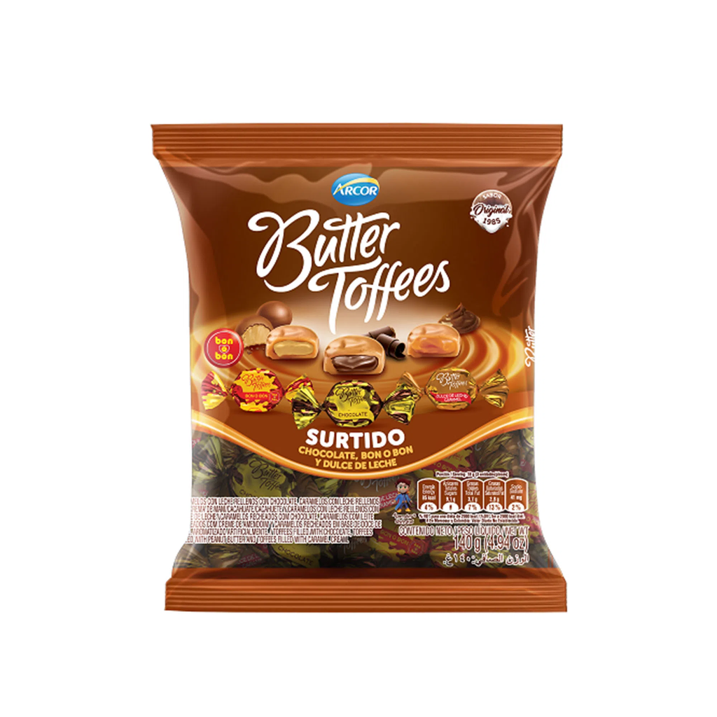 Caramelos de leche relleno Surtidos - 140 gr / 4,9 Oz.