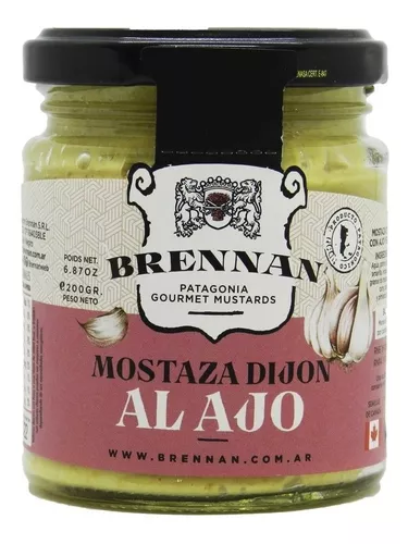 Mostaza al ajo - 200 gr / 7.05 Oz. - Marca: BRENNAN