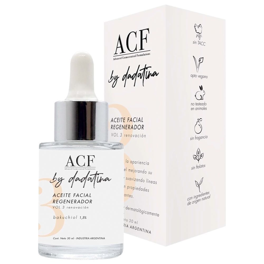 Aceite facial (Vol 3: renovación) - 30 ml / 1,01 fl Oz. - Marca: ACF by Dadatina