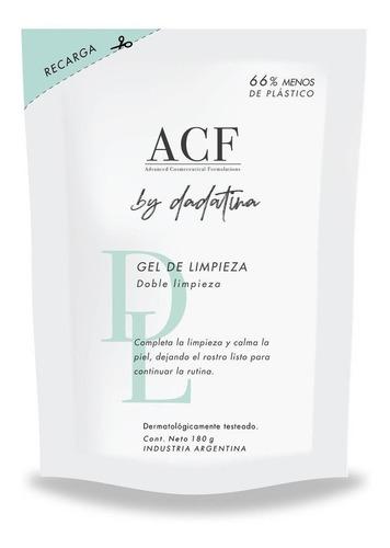 Gel de limpieza (Doble limpieza) repuesto - 180 ml / 6,08 Oz. - Marca: ACF by Dadatina