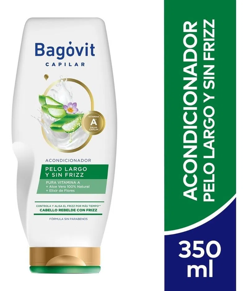 Acondicionador para pelo largo y sin frizz - 350 ml / 11,83 fl Oz. - Marca: Bagovit