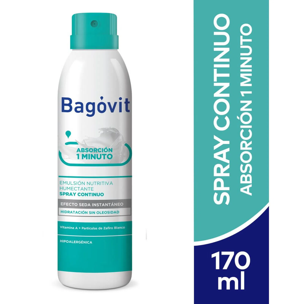 Spray continuo "Absorción en 1 minuto" - 170 ml / 5,74 Oz. - Marca: BAGÓVIT