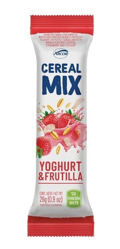 Barra de cereal de yoghurt y frutilla - 26 gr / 0,91 Oz. - Marca: CEREAL MIX