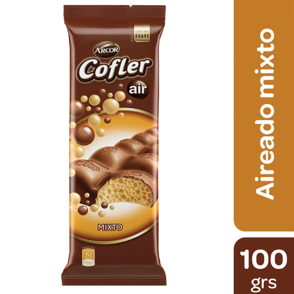 Tableta aireada Cofler mixto aireado - 100 gr / 3,5 Oz.