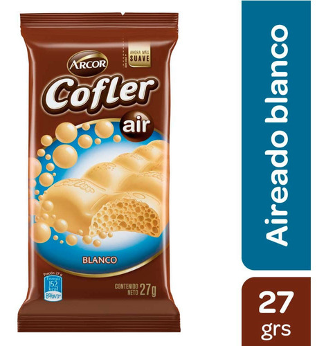 Tableta aireada Cofler blanco aireado - 27 gr / 0,95 Oz.