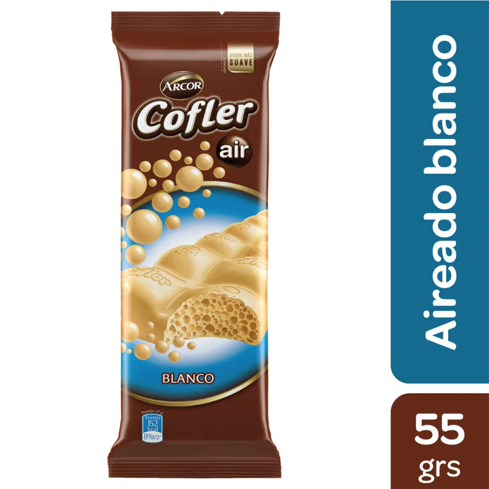 Tableta aireada Cofler blanco aireado - 55 gr / 1,94 Oz.