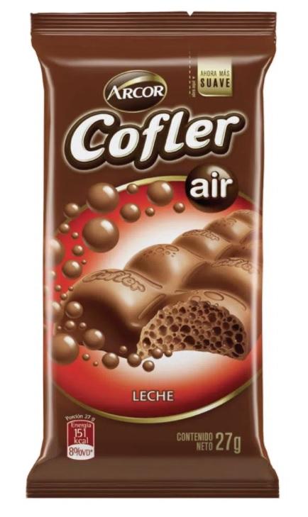 Tableta aireada Cofler leche aireado - 27 gr / 0,95 Oz.