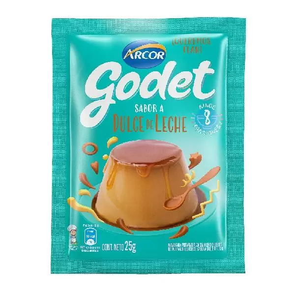 Premezcla de flan sabor Dulce de leche - 30 gr / 1,0 Oz. - Marca: Godet