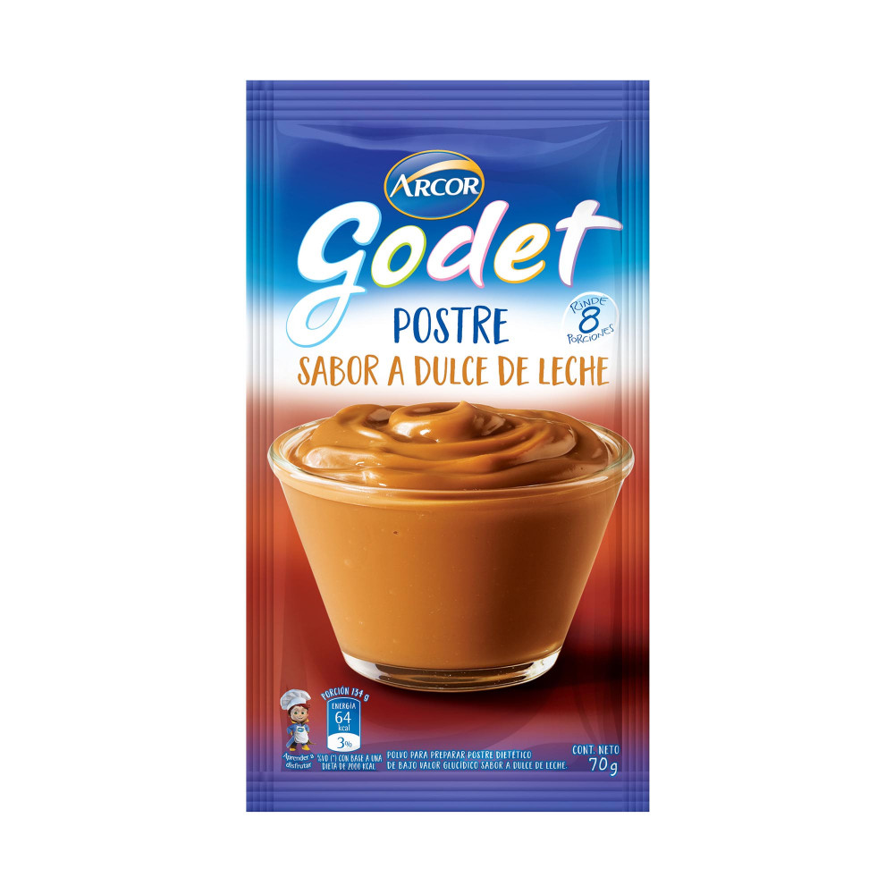 Postre sabor Dulce de leche  - 60 gr / 2,1 Oz. - Marca: Godet