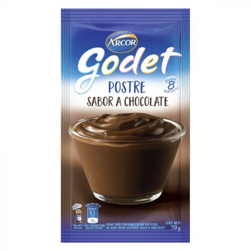 Postre sabor Chocolate  - 60 gr / 2,1 Oz. - Marca: Godet