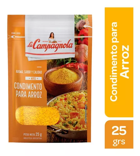 Condimento para arroz - 23 gr / 0.8 Oz. - Marca: La Campagnola