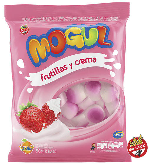 Gomitas Frutilla y crema - 500 gr / 17.63 Oz. - Marca: Mogul