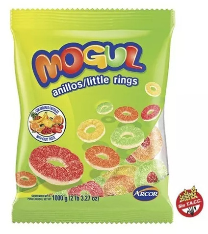 Gomitas Anillos - 1 Kg / 35.2 Oz. - Marca: Mogul