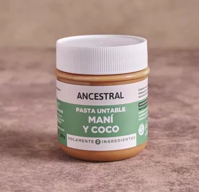 Crema untable de maní y coco - 200 gr / 7 oz. - Marca: ANCESTRAL