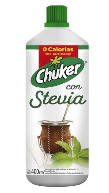 Edulcorante con stevia líquido - 400 ml / 13,52 fl oz. - Marca: CHUKER