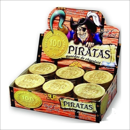 Chocolates moneditas pirata - 60 x 5 gr. / 0,17 oz.