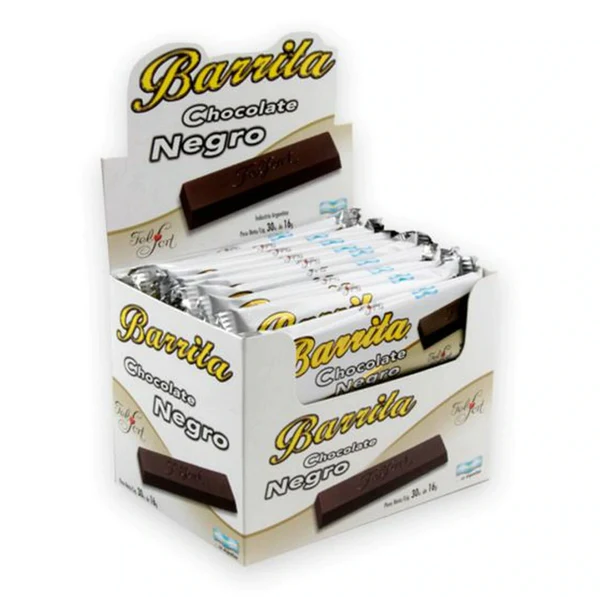 CHOCOLATES Barrita Chocolate Negro - 30 u. x 16 gr. - Marca: FELFORT