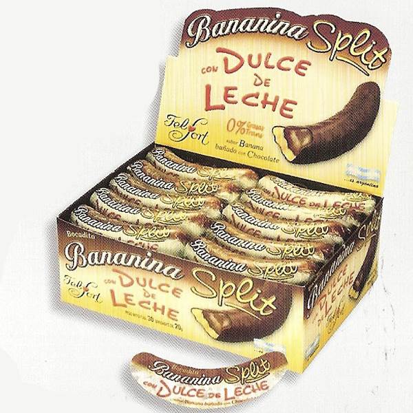 Chocolates bananina split - 30 x 20 gr / 0,7 oz.