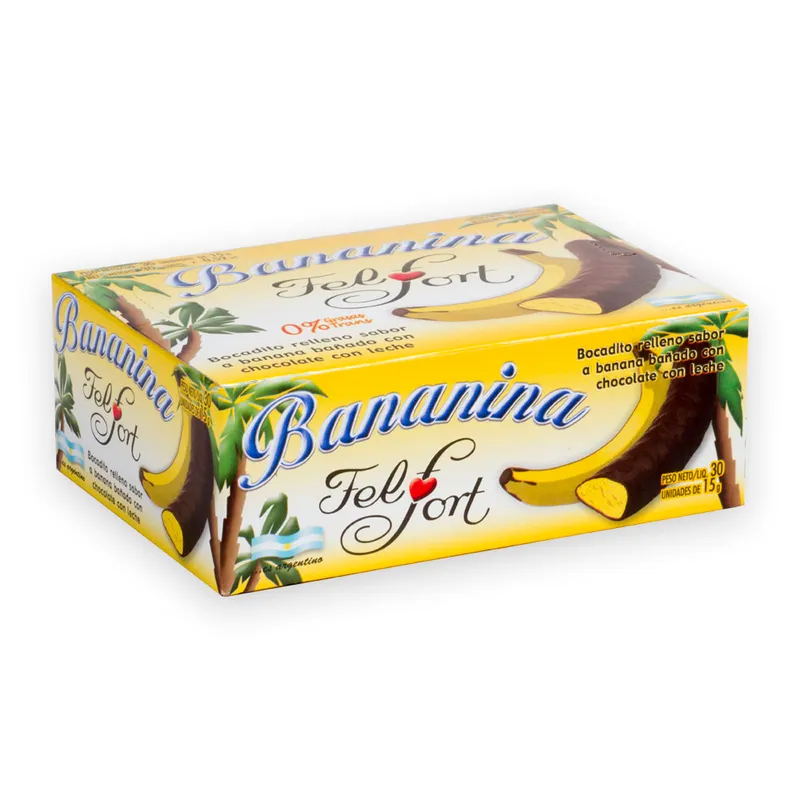 Chocolates bananina - 30 x 15 gr. / 0,52 oz.