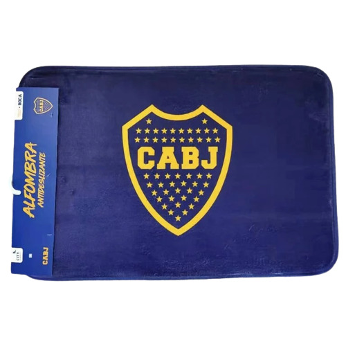 Alfombra antideslizante "Boca Juniors" - Escudo con fondo Azul - Marca: CITY BLANCO