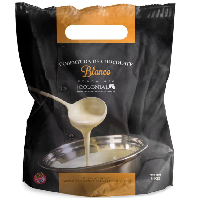 Chocolate cobertura blanco - 1Kg. / 2,2Lb. - Marca: COLONIAL