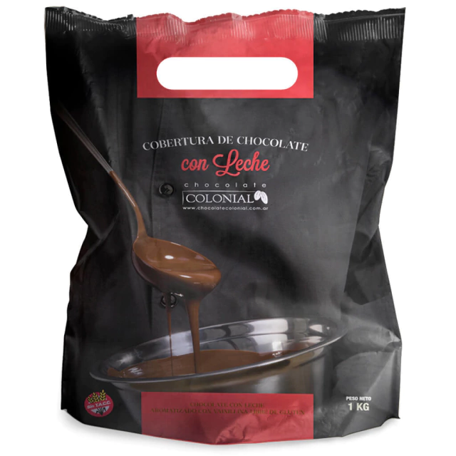 Chocolate cobertura con leche - 1Kg. / 2,2Lb. - Marca: COLONIAL