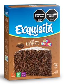 Bizcochuelo polvo para preparar bizcochuelo de chocolate - 540gr. / 19,05Oz. - Marca: EXQUISITA