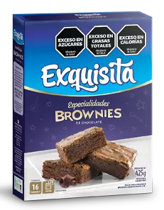 Polvo para preparar brownies - 425gr. / 14,99Oz. - Marca: EXQUISITA