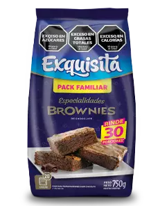 Polvo para preparar brownies - 750gr. / 26,46Oz. - Marca: EXQUISITA