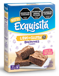 Brownies brownies libre de gluten - 400gr. / 14,11Oz. - Marca: EXQUISITA