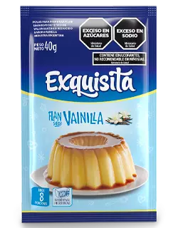 Flan de vainilla - 40gr. / 1,41Oz. - Marca: EXQUISITA