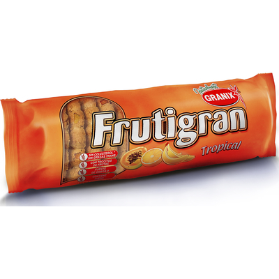 Galletitas de harina de trigo, avena con frutas tropicales - 250gr. / 8,82Oz. - Marca: FRUTIGRAN