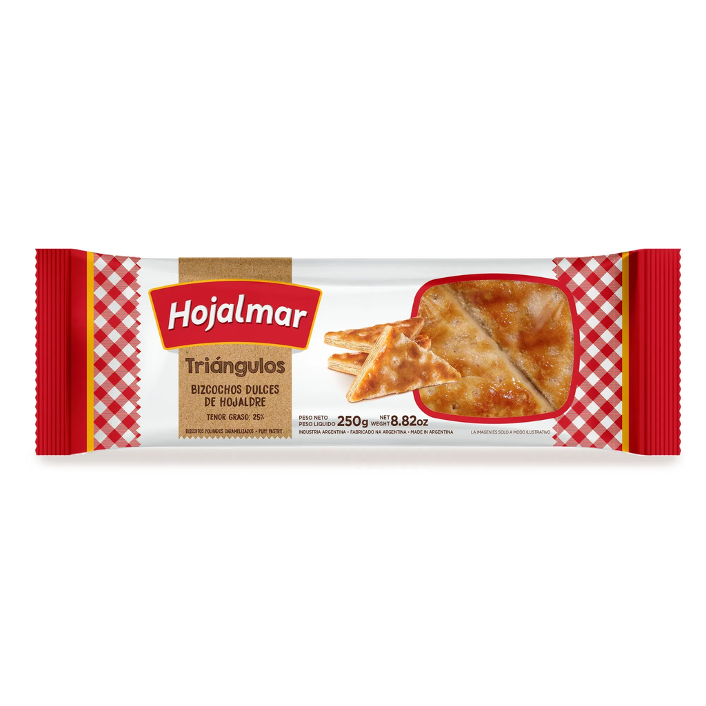 Galletitas dulces con forma de triangulos - 250gr. / 8,82Oz. - Marca: HOJALMAR