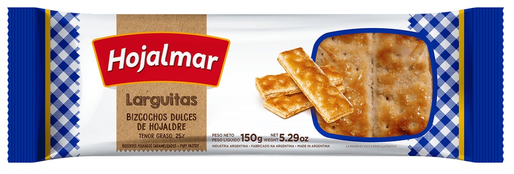 Galletitas dulces con forma larguitas - 150gr. / 5,29Oz. - Marca: HOJALMAR