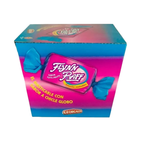 Caramelo masticable sabor tutti frutti - Caja x 70 u. (8 gr. c/u) - 560 gr. / 19,75 Oz. - Marca: FLYNN PAFF