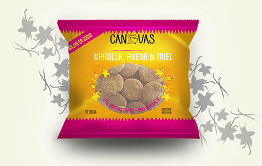 Galletitas dulce de vainilla con avena y miel pura de abeja - 150gr. / 5,29Oz. - Marca: CANVAS