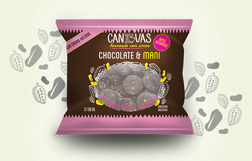Galletitas dulce con Cacao amargo y maní - 150gr. / 5,29Oz. - Marca: CANVAS