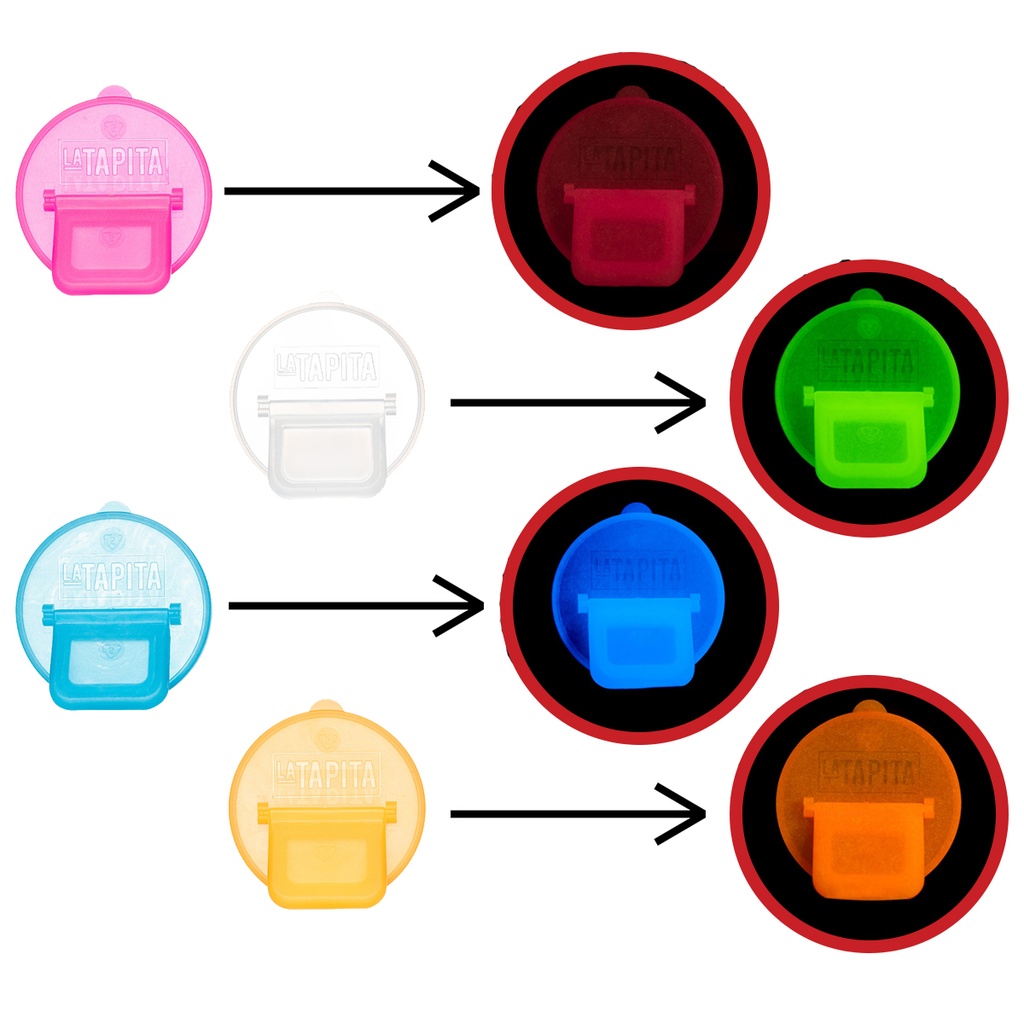 Tapa para LATAS de color NEÓN - Por unidad - Marca: LA TAPITA