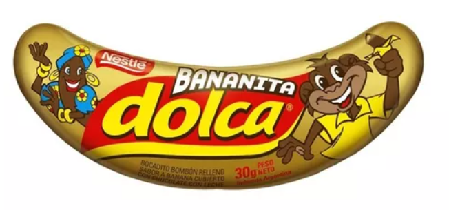 Bocadito relleno sabor a banana - 30gr. / 1,06Oz. - Pack x 16 u. - Marca: Bananita Dolca