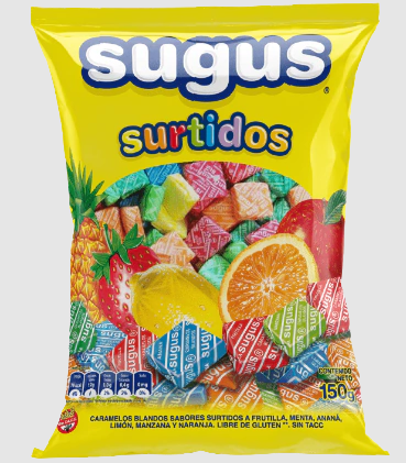 Caramelos masticables surtidos - Bolsa - 700 gr. / 24,69 Oz. - Marca: SUGUS
