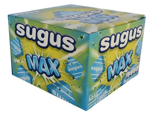 Caramelos masticables SUGUS MAX con sabor a ANANÁ - Caja x 70 u. - 525 gr. / 18,52 Oz. - Marca: SUGUS