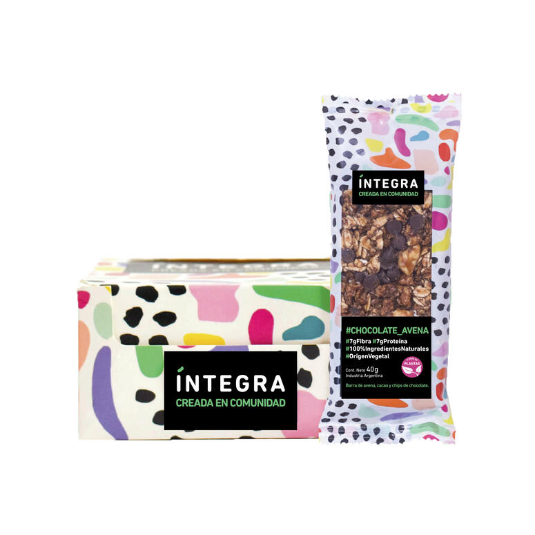 Barra de cereal Cacao y Chips de Chocolate- Display x 10 u. - Marca: Integra