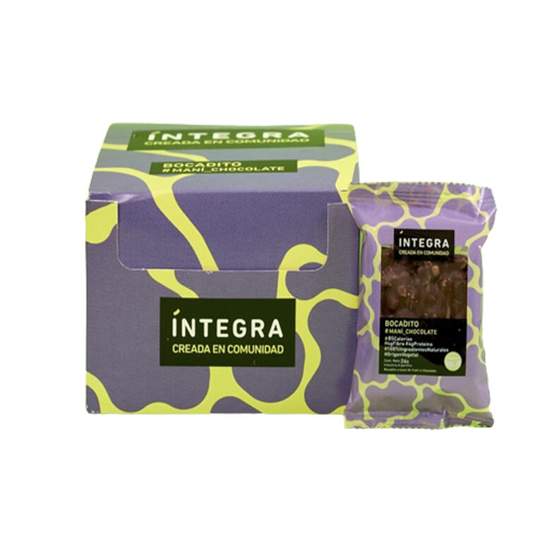 Bocadito Maní con Chocolate- Display x 20 u. - Marca: Integra