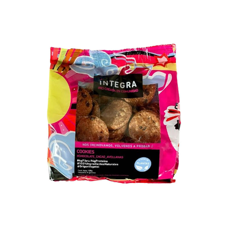 Galletitas Chocolate y Avellanas - Paquete - 120 gr. / 4,23 Oz. - Marca: Integra