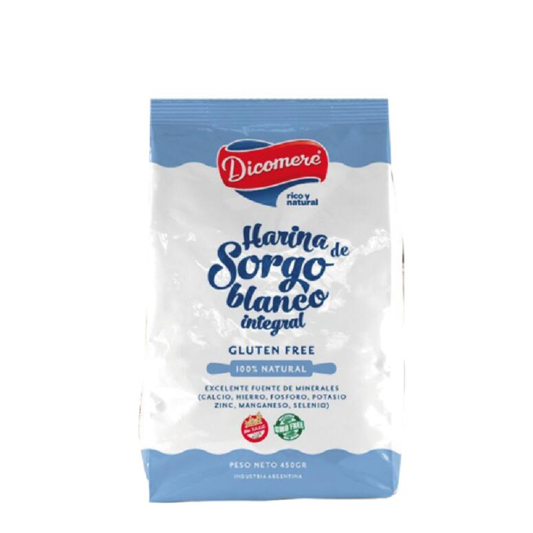 Harina de Sorgo Blanco Integral - Paquete - 450 gr. / 15,87 Oz. - Marca: DICOMERE