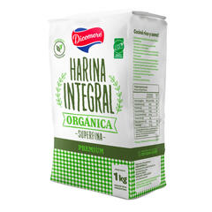 Harina de Trigo Integral Organica Superfina - Paquete - 1 Kg. / 2,2 Lb. - Marca: DICOMERE