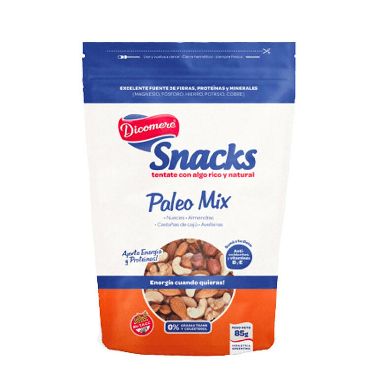 Paleo Mix (Nueces, Almendras, Cajú y Avenllanas - Doypack - 85 gr. / 3 Oz. - Marca: DICOMERE