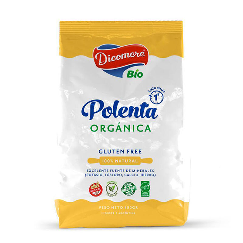 Polenta Orgánica Cocción Rápida - Paquete - 450 gr. / 15,87 Oz. - Marca: DICOMERE