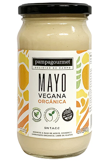 Mayo Vegana Organica - Frasco - 340 gr. / 11,99 Oz. - Marca: PAMPA GOURMET