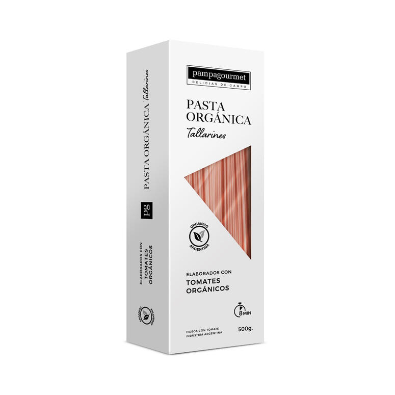 Pasta Organica Tallarines Con Tomate- Paquete - 500 gr. / 17,64 Oz. - Marca: PAMPA GOURMET
